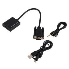 Full HD 1080P VGA to HDMI Audio Video Cable Adapter Converter with USB Cable for Laptop PC DVD HDTV TV - Intl