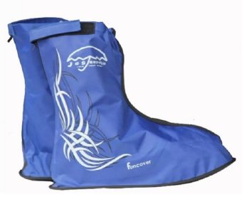 Funcover Jas Hujan Sepatu Cover Shoes Tribal Warna - Biru