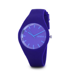 GENEVA silicone watch Color jelly watch ICE wristwatch KYNJDZ120-purple - Intl