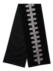 GH Home Ideas Taplak Meja / Table Runner 32cm x 100cm Bludru Lotus - Abu-Abu