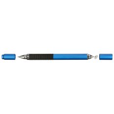 Gracefulvara 2 in 1 Metal Capacitive Touch Screen Stylus Ballpoint Pen for iPhone iPad Tablet (Blue) (Intl)