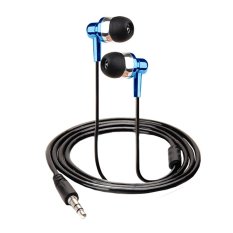 Gracefulvara 3.5mm In-Ear Stereo Headphone Earbuds Earphone Headset Mic for iPhone Samsung (Dark Blue) (Intl)