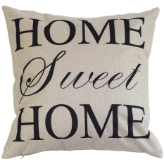 Gracefulvara Home Decor Letter Home Printing Cotton Linen Sofa Throw Pillow Case Car Cushion Cover