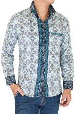 Gudang Fashion - Batik Slim Fit Lengan Panjang - Hijau