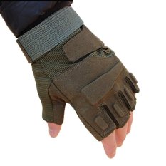 Half Finger Skid Motion Microfiber Wear Silica gel Fitness Tactical Sarung tangan Gloves (Intl)
