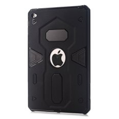 Hard PC + Soft Silicon Back Case for Apple iPad Mini 4 (Black)