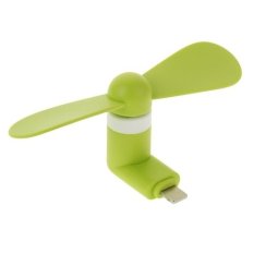 HAWEEL 3.5 inch Fashion Portable 8 Pin USB Phone Mini Fan with Two Leaves for iPhone 6 and 6 Plus / iPhone 5 and 5S / iPad Air(Green) (Intl)