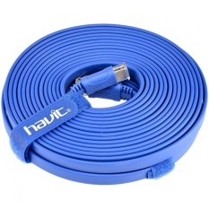 HDMI Kabel HDMI Flat Male - Male 10M - Biru