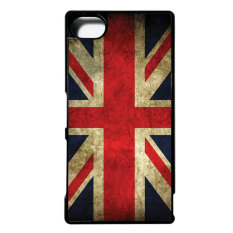 Heavencase Hard Case Sony Xperia Z5 Compact / Mini Vintage British Flag 01 Casing Cover - Hitam