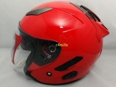 Helm KYT Galaxy Double Visor Red Ferrari / Merah F