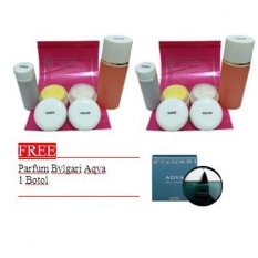 Herbal Natur Paket Cream Hn - 2 Pkt + Gratis Parfum Bvlgari Aqva 1 Pcs