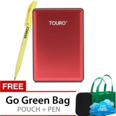 Hitachi HGST Touro S 500GB 7200RPM - Merah Gratis Go Green Bag + Pouch + Pen
