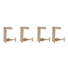 HKS 4 Pcs Golden Copper 4/4 3/4 Violin Metal Fiddle Fine Tuner Adjuster Parts - Intl