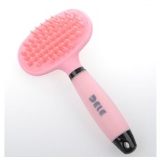 HOOPET Pet Dog Cat Bath Brush Massage Comb Grooming Cleaning Tools (Pink) - Intl