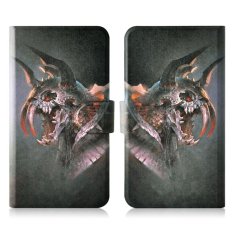 Horrific 3 Horns Tusks Monster PU Leather Flip Case Cover For LG Optimus G3 mini D728 G3 Beat