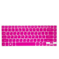 HRH Keyboard Skin Cover Film Protector For Acer Timeline 3810T Aspire 4736Z 4736G 4738ZG (Semi Hotpink)- Intl