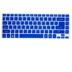HRH Keyboard Skin Cover Film Protector For Acer Timeline 4830T 3830T Aspire V3-471G V5-471G (Semi Blue) - Intl