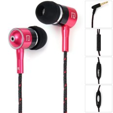 i - 1 Super Bass In-ear Earphone 3.5mm Jack Stereo Headphone 1.2m Knitted Cable with Microphone for iPhone 6 / 6 Plus 5 5S 4 4S Samsung Smartphones MP3 Computers - Intl