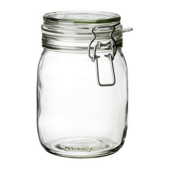ikea korken jar dengan tutup kaca bening 1 liter ikea korken jar dengan tutup kaca bening 1 liter