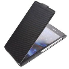 ilife Ultra Slim Carbon Fiber Leather Flip Case Mobile Phone Case for Sony Xperia Z1 L39h