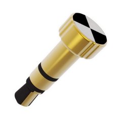 Jackcom Universal IR Smart Remote Controller for iPhone 5 5s 6 6s Plus iPad Air Mini iOS, 3.5mm Headset Dust Plug Smart Control for Air Conditioner / TV / DVD / STB (Gold) (Intl)
