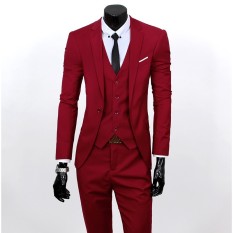 Jaket Kulit - Jas Pria Trend FireBrick - Merah