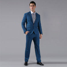 Jaket Kulit - Setelan Jas dan Celana Maskulin - Blue