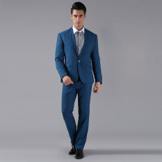 Jaket Kulit - Setelan Jas dan Celana Maskulin - Blue