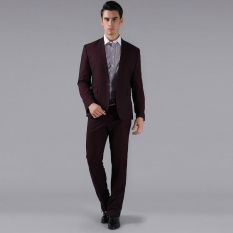 Jaket Kulit - Setelan Jas dan Celana Maskulin - Dark Violet