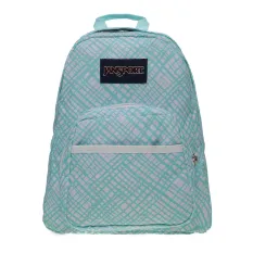 JanSport Half Pint Backpack - Aqua Dash Jagged Plaid JanSport Half Pint Backpack - Aqua Dash Jagged Plaid