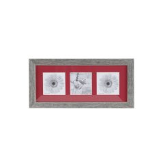 Jbrothers Collage Frame Three Square - 3 Foto - 7.5 x 7.5 cm - Merah