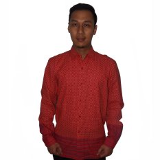 JesThink. Kemeja Pria Lengan Panjang Kombinasi Batik Printing 13