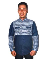 JesThink. Kemeja Pria Lengan Panjang Kombinasi Batik Printing 20