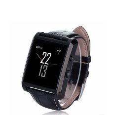 JTS DM08 Bluetooth 4.0 Smart Watch Waterproof Wrist Watch Phone with Camera Touch Screen and PU Leather Strap Band Smartwatch for IOS iPhone 6 6 plus Samsung Android Smartphones (Black) - Intl