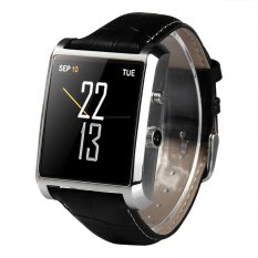 JTS DM08 Bluetooth 4.0 Smart Watch Waterproof Wrist Watch Phone with Camera Touch Screen and PU Leather Strap Band Smartwatch for IOS iPhone 6 6 plus Samsung Android Smartphones(Silver) - Intl