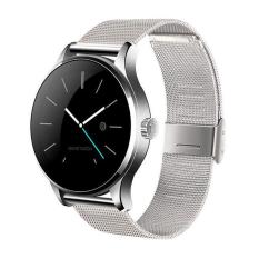 K88H Smart Watch 1.22 Inch IPS Round Screen Support Heart Rate Monitor Bluetooth smartWatch For apple huawei IOS Android(Silver)