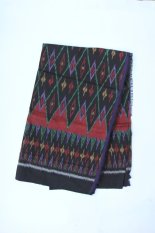Kain Indonesia - Endek Cepuk A173 Wastra 200 x 103 cm - Hitam