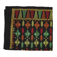 Kain Indonesia Katun Bordir Songket A230_Wastra Hitam 200 x 110 cm