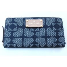 Kate Spade Ace Of Spades Neda Long Zip Around Wallet Navy IFS00070718 (Intl)