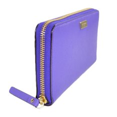Kate Spade Newbury Lane Neda Aster Purple Saffiano Leather Zip Around Wallet IFS000128249 (Intl)