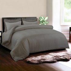 King Rabbit - Bed Cover & Set Seprei Sarung Bantal Motif Basic - Abu
