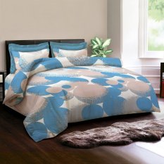 King Rabbit - Bed Cover & Set Seprei Sarung Bantal Motif Soliel - Toska