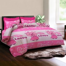 King Rabbit - Bed Cover Motif Loopy - Pink