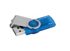 Kingston Digital 4 GB USB 2.0 Hi-Speed Datatraveler Flash Drive DT101G2/4GBZ (Cyan Blue) (Intl)