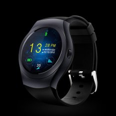 KS2 Bluetooth 4.0 Smart Watch Phone MTK2502C Support SIM TF Card GSM Siri Smartwatch 1.3 inch IPS round screen Fitness Tracker(Black) - Intl