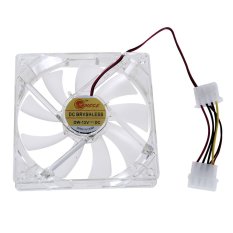 KUNPENG Light CPU Cooling Fan Computer PC Clear Case Quad 12CM HeatsinkYellow - Intl