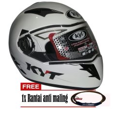 KYT Alpha Venom - Putih + Gratis Rantai Anti Maling