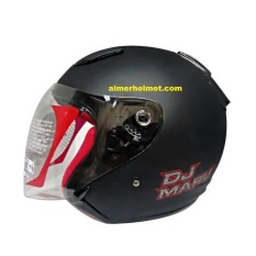 KYT Helm Half Face DJ Maru Black Doff