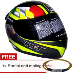 KYT R10 San Marino Gp Race Circuit (Kuning Florizen Hitam) +Gratis Rantai Anti Maling