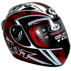 KYT Rc Seven 10 (Putih Merah Silver)